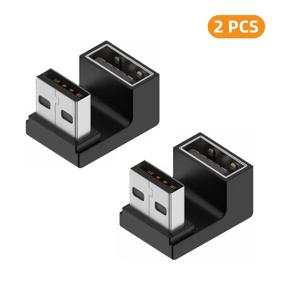 Adaptateur USB-A femelle vers USB-A mâle coudé 90° / 180°, transmission 10 Gbps, compatible ports USB d'ordinateur portable 17