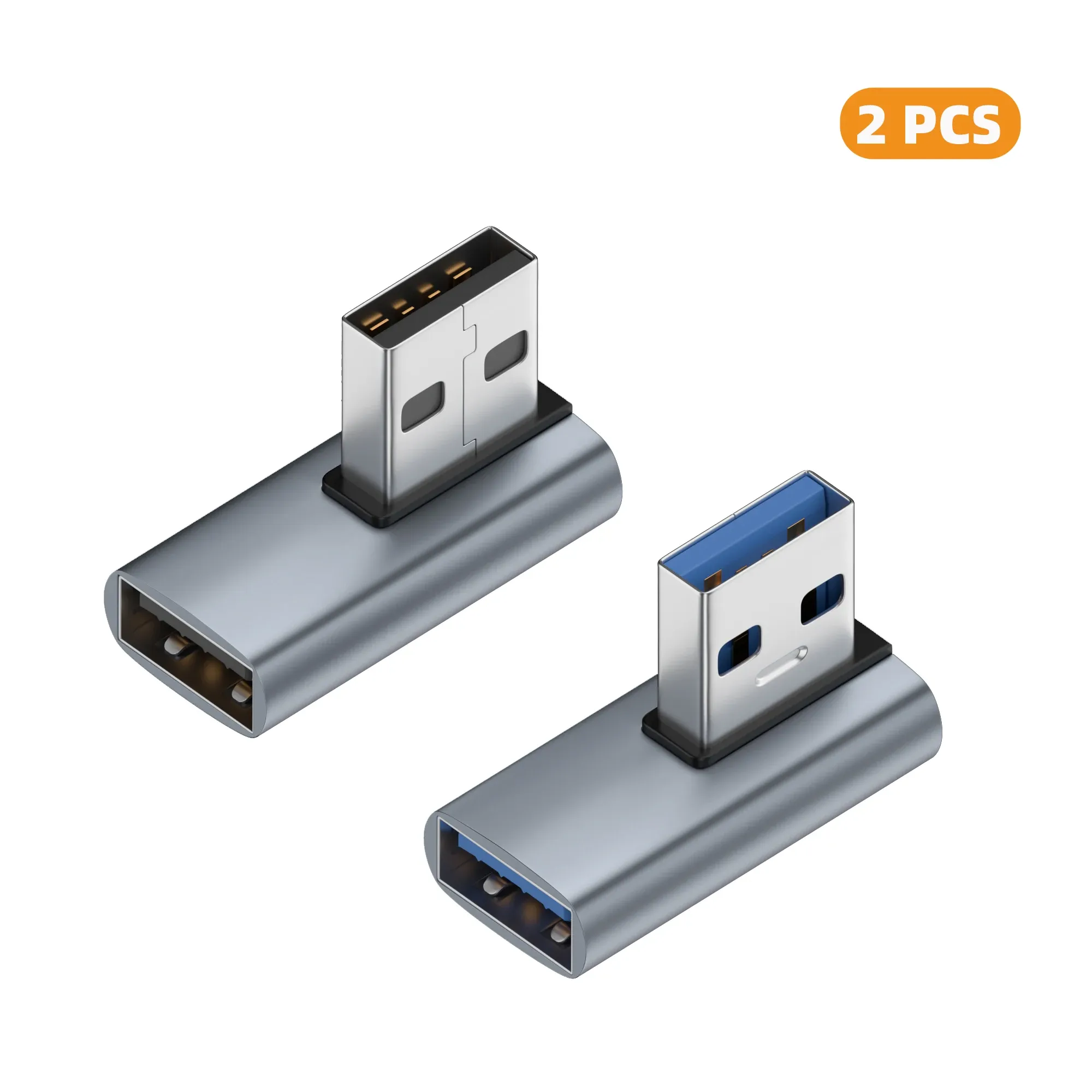 Adaptateur USB-A femelle vers USB-A mâle coudé 90° / 180°, transmission 10 Gbps, compatible ports USB d'ordinateur portable 26