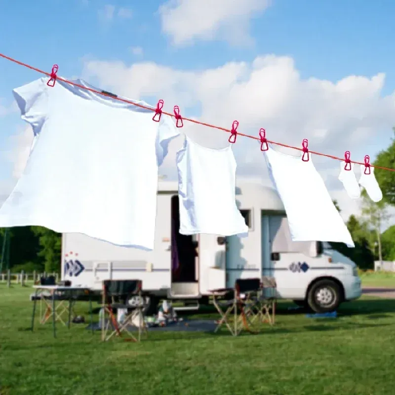 Corde à linge portable, détail du mécanisme
