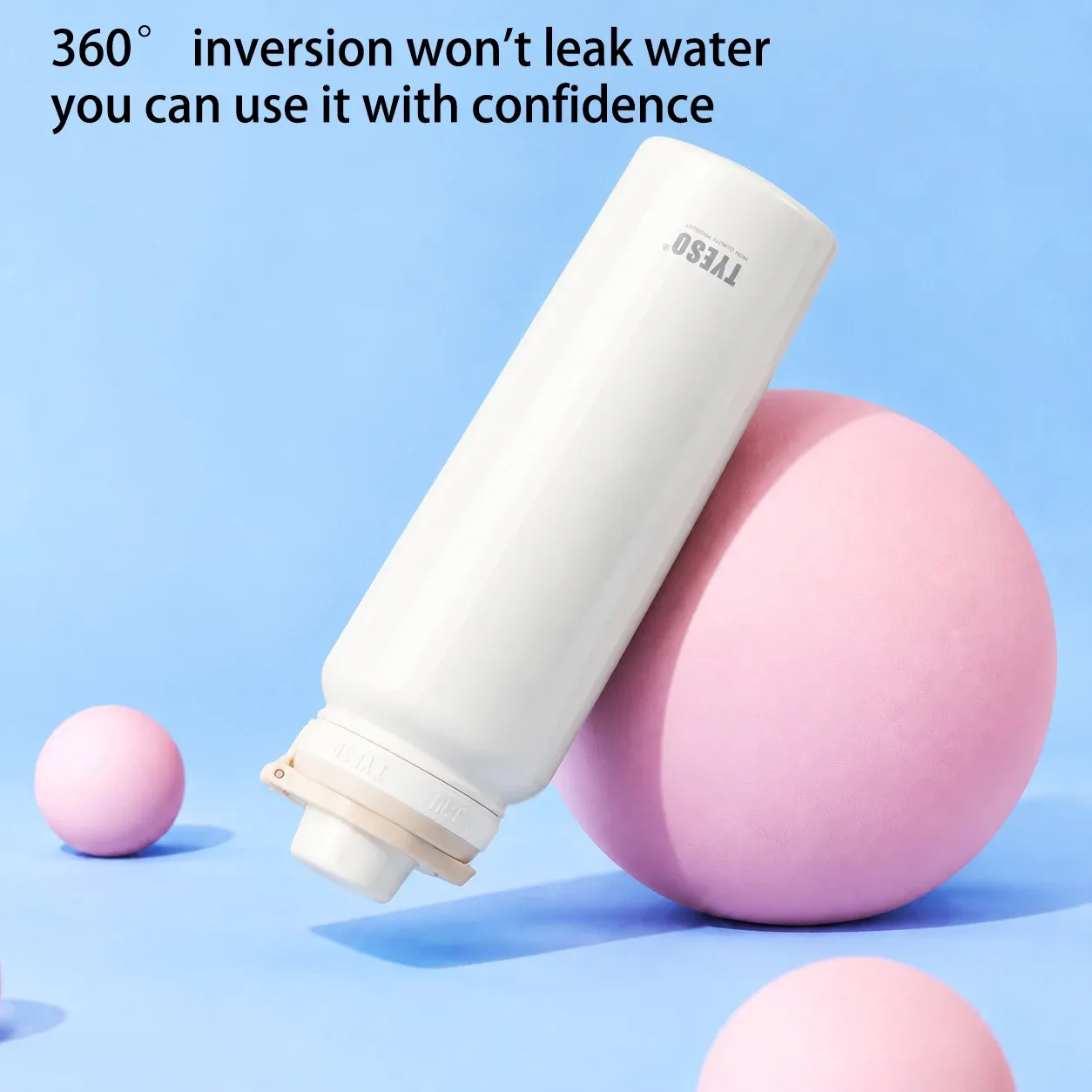 Bouteille isotherme TYESO en acier inoxydable, gourde isolée sous vide pour la voiture, le sport et les voyages 3