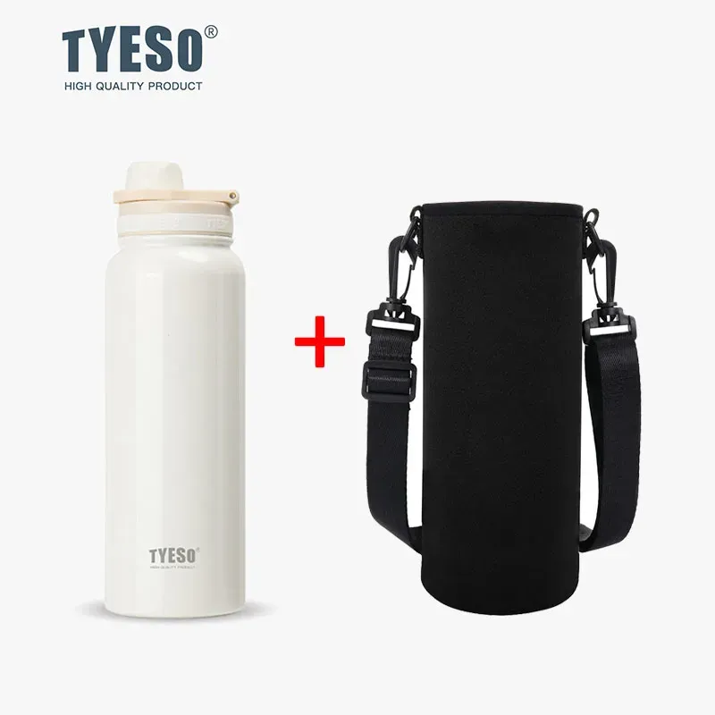 Bouteille isotherme TYESO en acier inoxydable, gourde isolée sous vide pour la voiture, le sport et les voyages 13