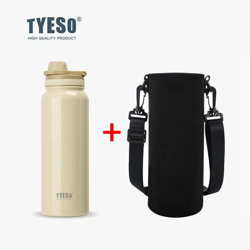 Bouteille isotherme TYESO en acier inoxydable, gourde isolée sous vide pour la voiture, le sport et les voyages 10