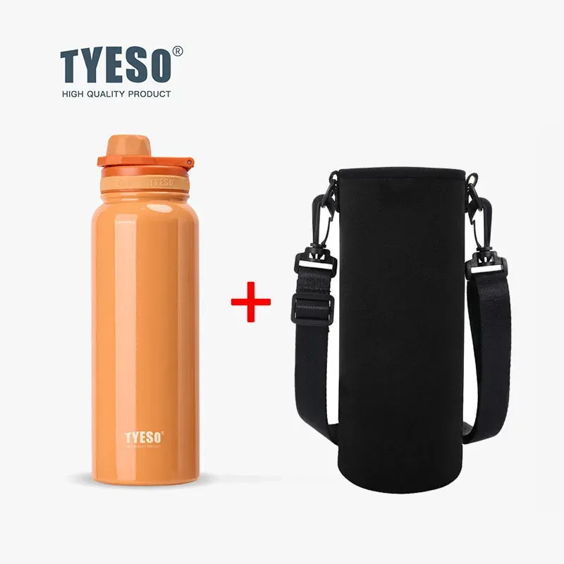 Bouteille isotherme TYESO en acier inoxydable, gourde isolée sous vide pour la voiture, le sport et les voyages 20