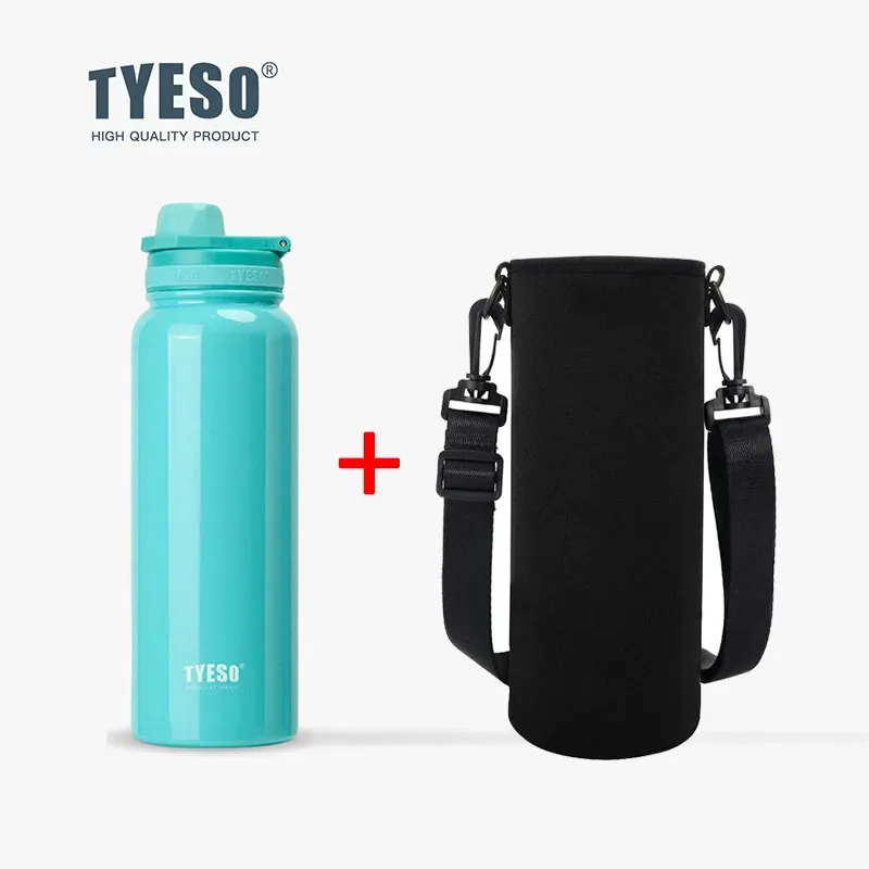 Bouteille isotherme TYESO en acier inoxydable, gourde isolée sous vide pour la voiture, le sport et les voyages 17
