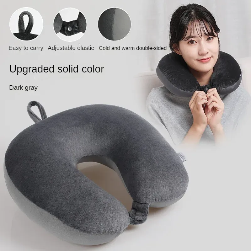 Oreiller en U en mousse à mémoire de forme, pour voyages en avion et en voiture 2