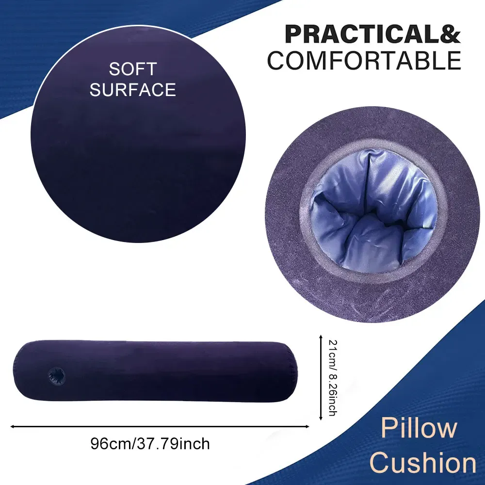 Coussin cylindrique gonflable pour le soutien du cou, du dos et des jambes, portable 2