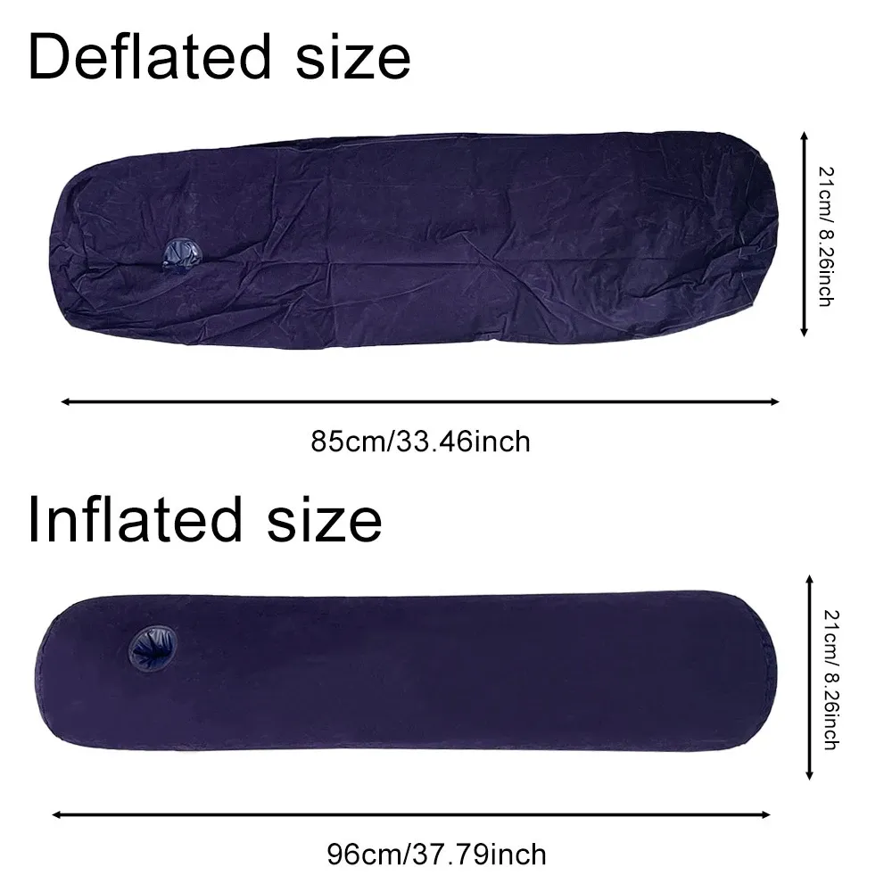 Détail de la forme cylindrique de l'oreiller gonflable