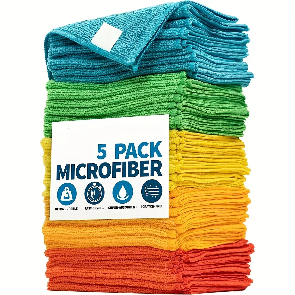 Chiffons en microfibre en situation d'utilisation