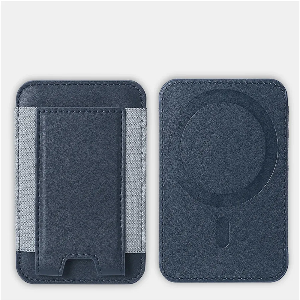 Étui en cuir à motif élastique avec porte-cartes et compatibilité MagSafe pour iPhone 13, 14, 15, 16, 17, 18 Pro Max et S26 Ultra, housse magnétique 18