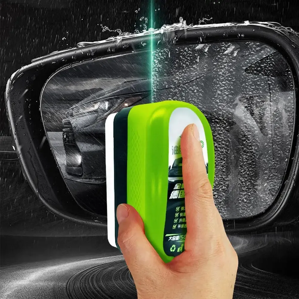 Dissolvant de film gras pour pare-brise automobile, avec éponge et brosse de nettoyage pour l'intérieur du pare-brise avant 2