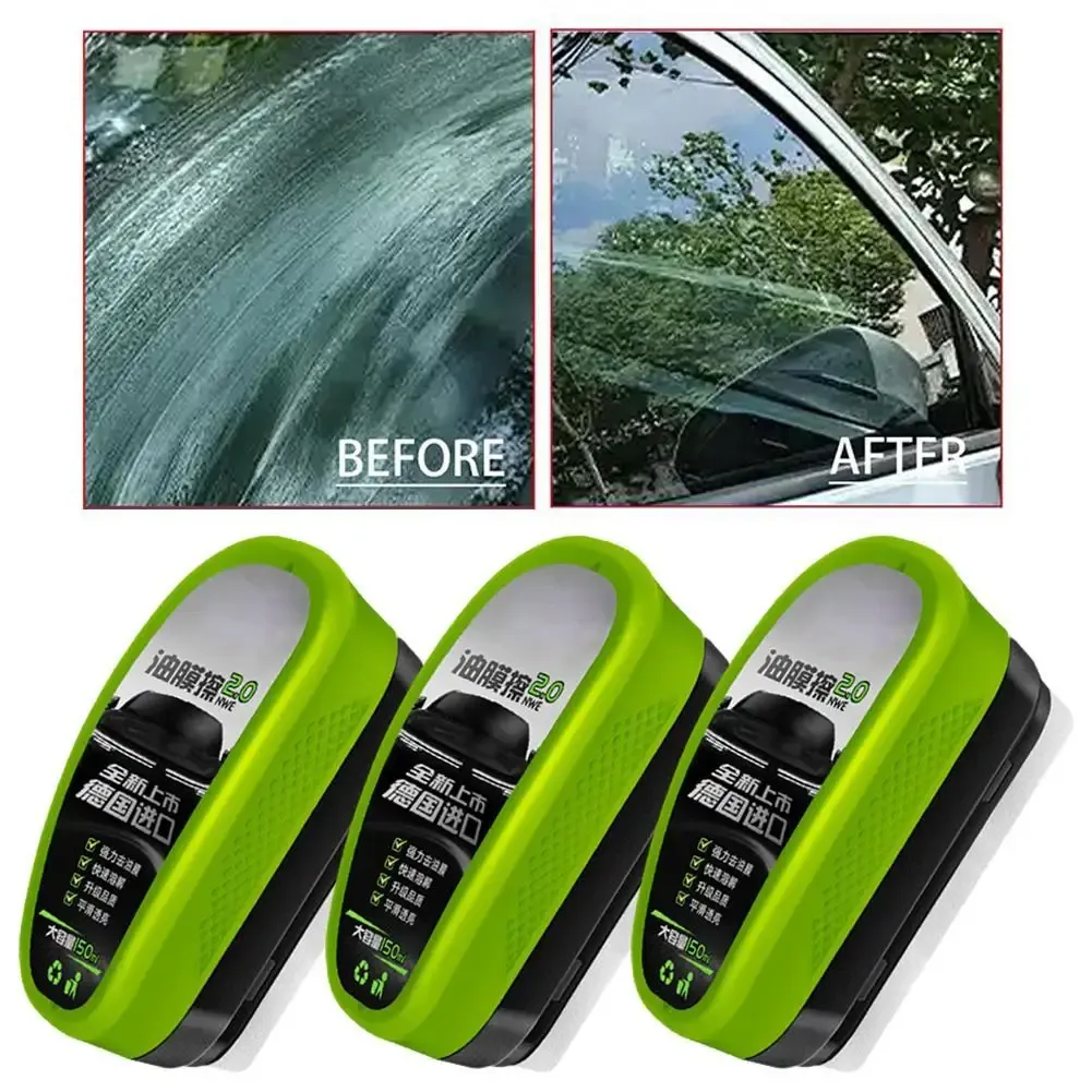 Dissolvant de film gras pour pare-brise automobile, avec éponge et brosse de nettoyage pour l'intérieur du pare-brise avant 6