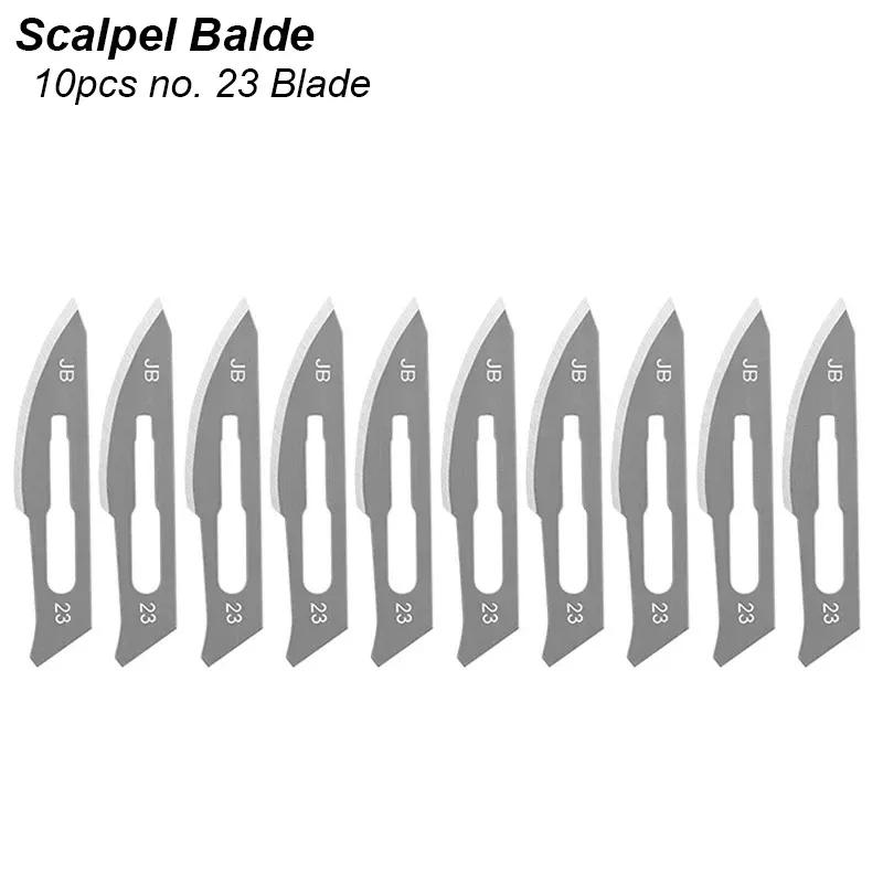 Staacquaring Ensemble de couteaux en acier au carbone avec lames de scalpel n° 11, 23 pièces, manche et boîte en métal 9