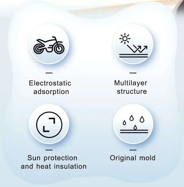 Détail de la housse de protection HD du support moto