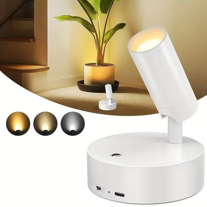 Lampe murale sans fil rechargeable à aimant, veilleuse à couleur réglable pour chambre et armoire