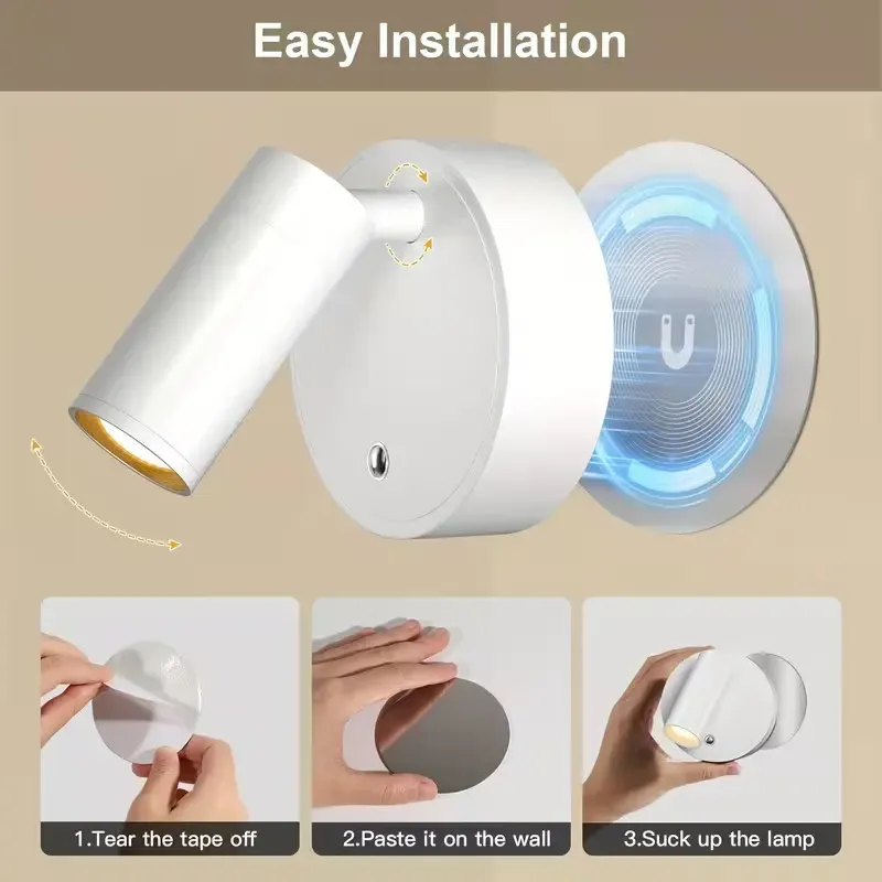 Lampe murale d'ambiance installée dans une chambre