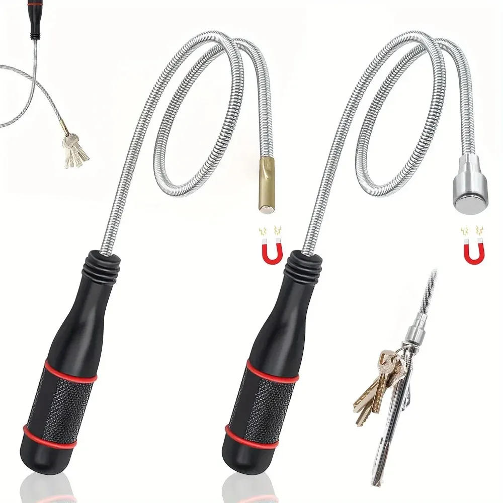 Outil magnétique flexible et pliable à tige robuste pour la réparation automobile et le débouchage d'évier - Image 1