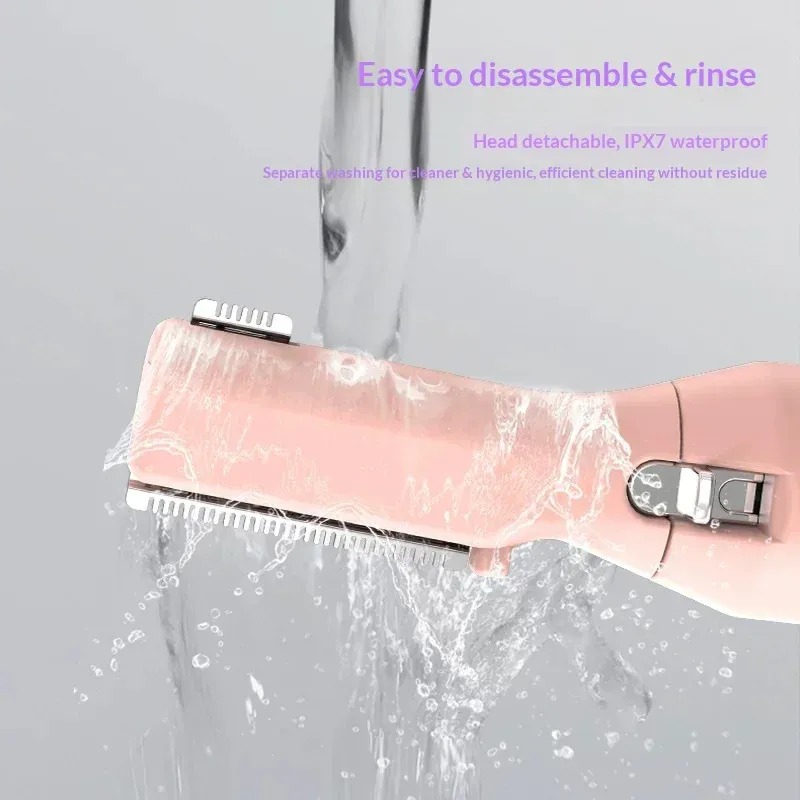 Tondeuse à sourcils électrique portable à double tête de coupe, rasoir de façonnage des sourcils lavable 5