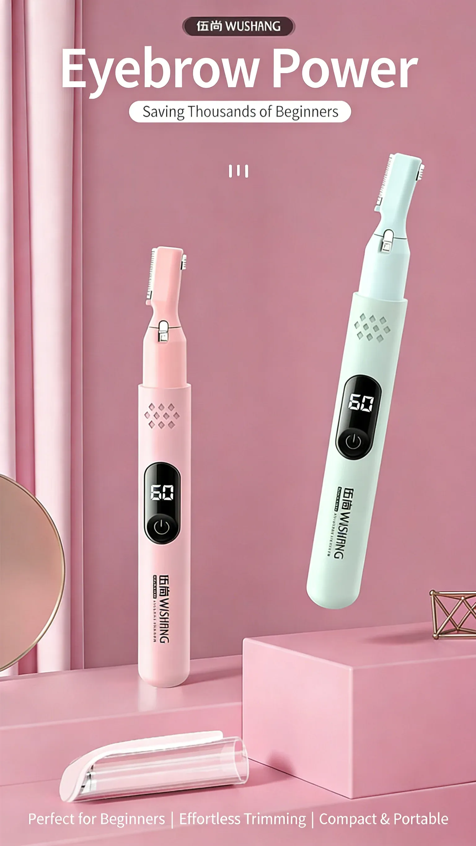 Tondeuse à sourcils électrique portable, vue d'ensemble du produit