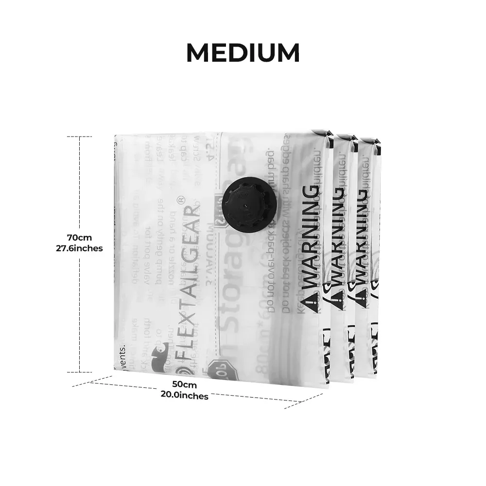 FLEXTAIL Ensemble de 4 sacs sous vide durables et peu encombrants pour vêtements et literie (pompe requise) – Idéal pour les voyages et la maison 7