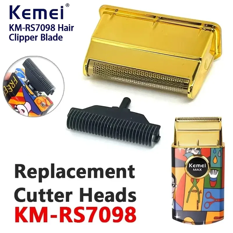 Ensemble de lames de rechange Kemei KM-RS7098 pour tondeuse à cheveux