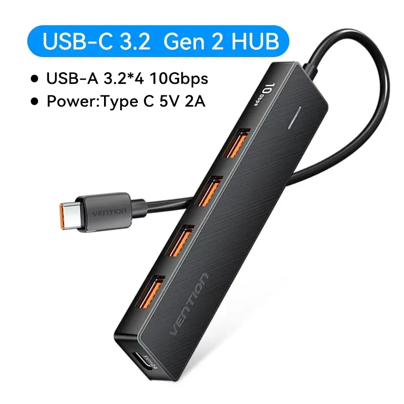 Hub USB 3.2 Gen2 Vention 5 ports, 10 Gbps, USB-A et USB-C, adaptateur multiport pour MacBook, iPad, ordinateur portable et PC de bureau 11
