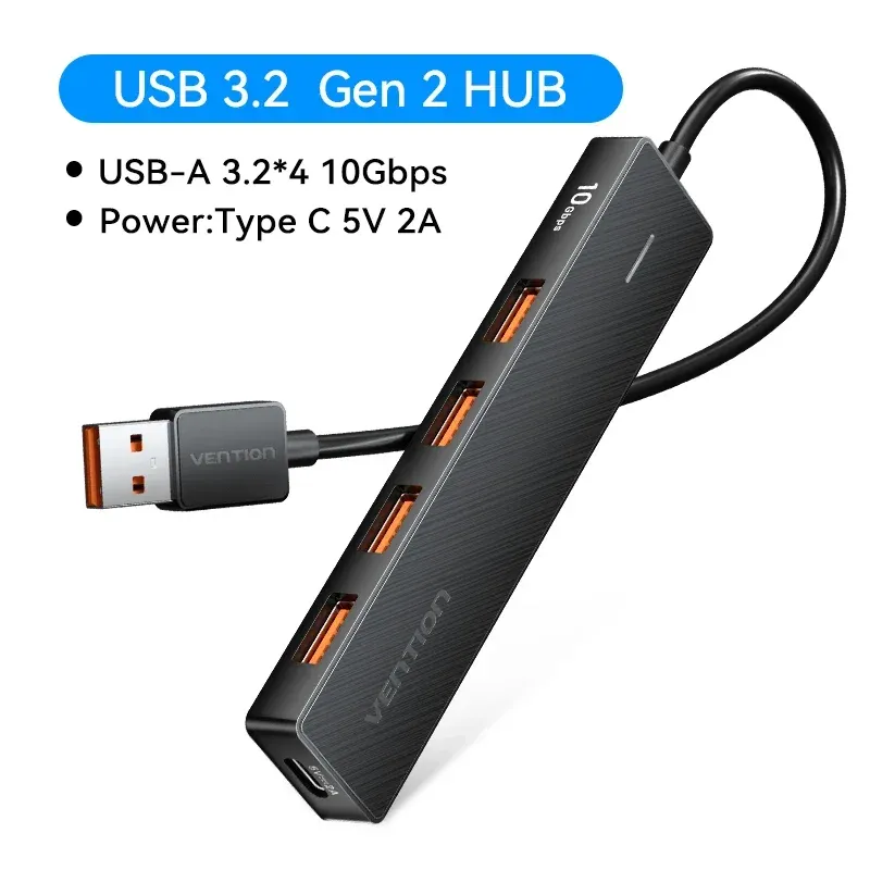 Hub USB 3.2 Gen2 Vention 5 ports, 10 Gbps, USB-A et USB-C, adaptateur multiport pour MacBook, iPad, ordinateur portable et PC de bureau 9