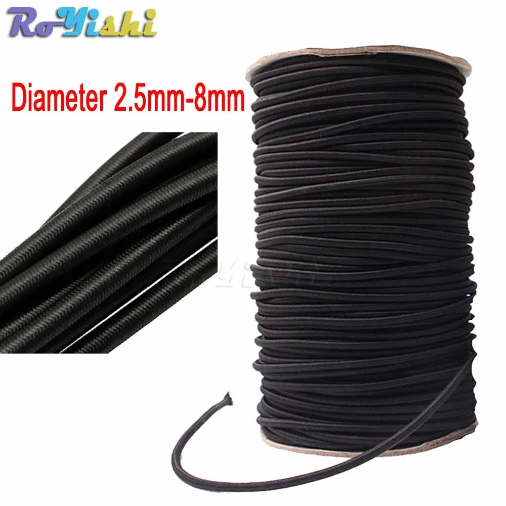Corde élastique robuste de 10 m, cordon extensible pour la fabrication de bijoux, le camping et le kayak