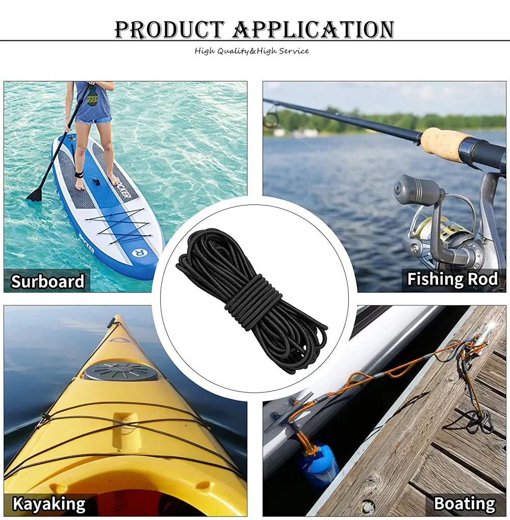 Corde élastique pour tente et kayak