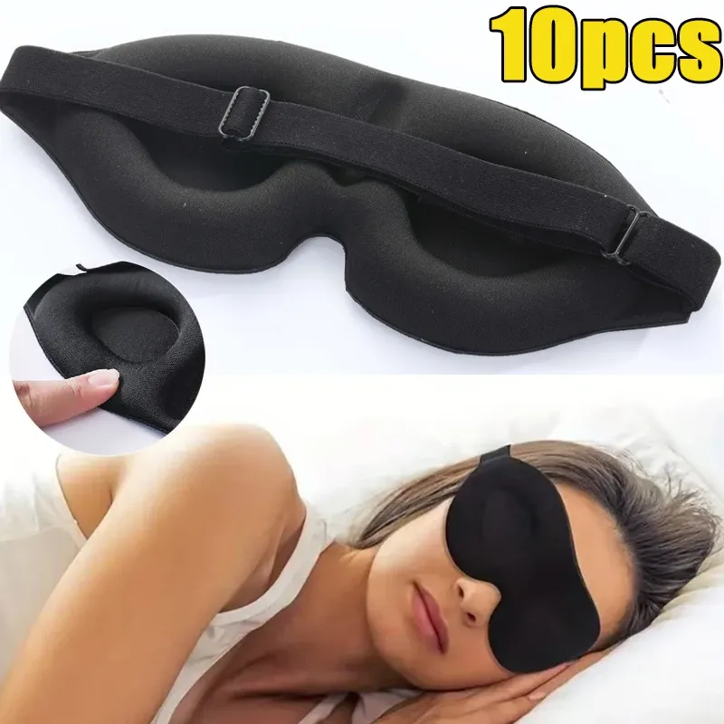 Masque de sommeil 3D profilé (1 à 10 pièces) – Cache-œil concave moulé pour bloquer la lumière – Pour femmes et hommes 1