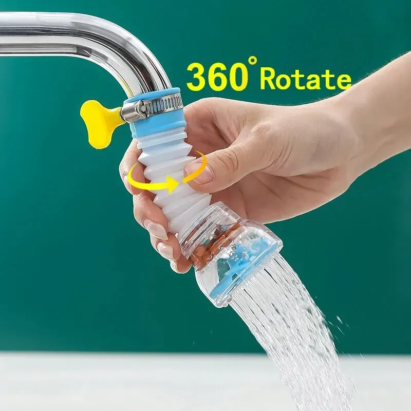 Robinet multifonction pivotant et extensible, en situation