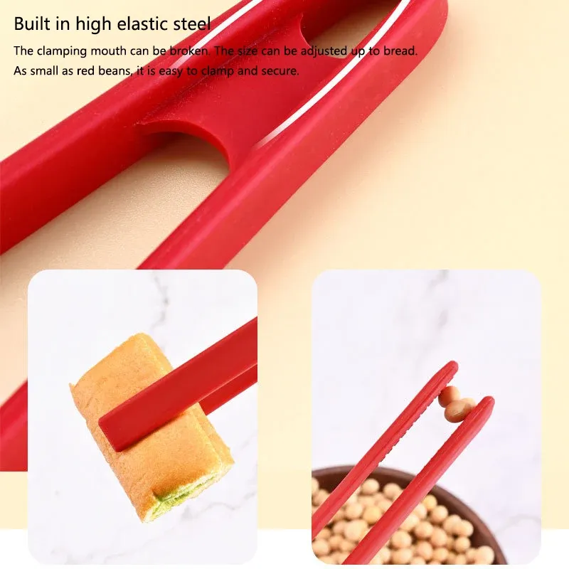 Pince à salade antidérapante en silicone à trois griffes 4