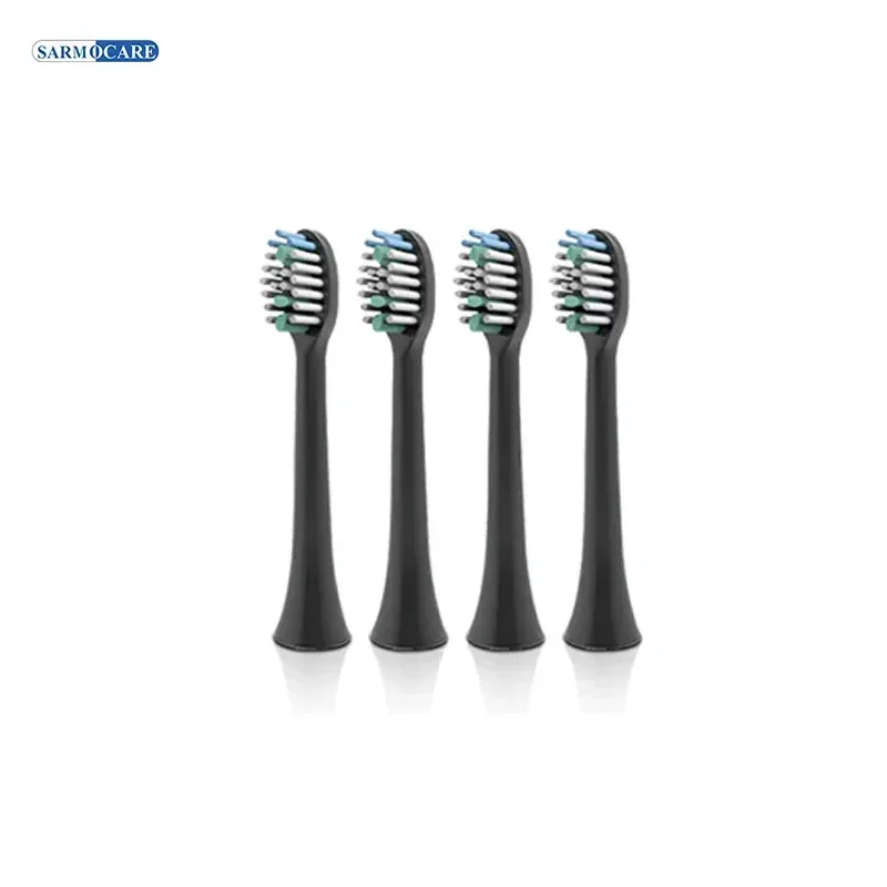 Lot de 4 têtes de rechange pour brosse à dents électrique sonique Sarmocare S100 8