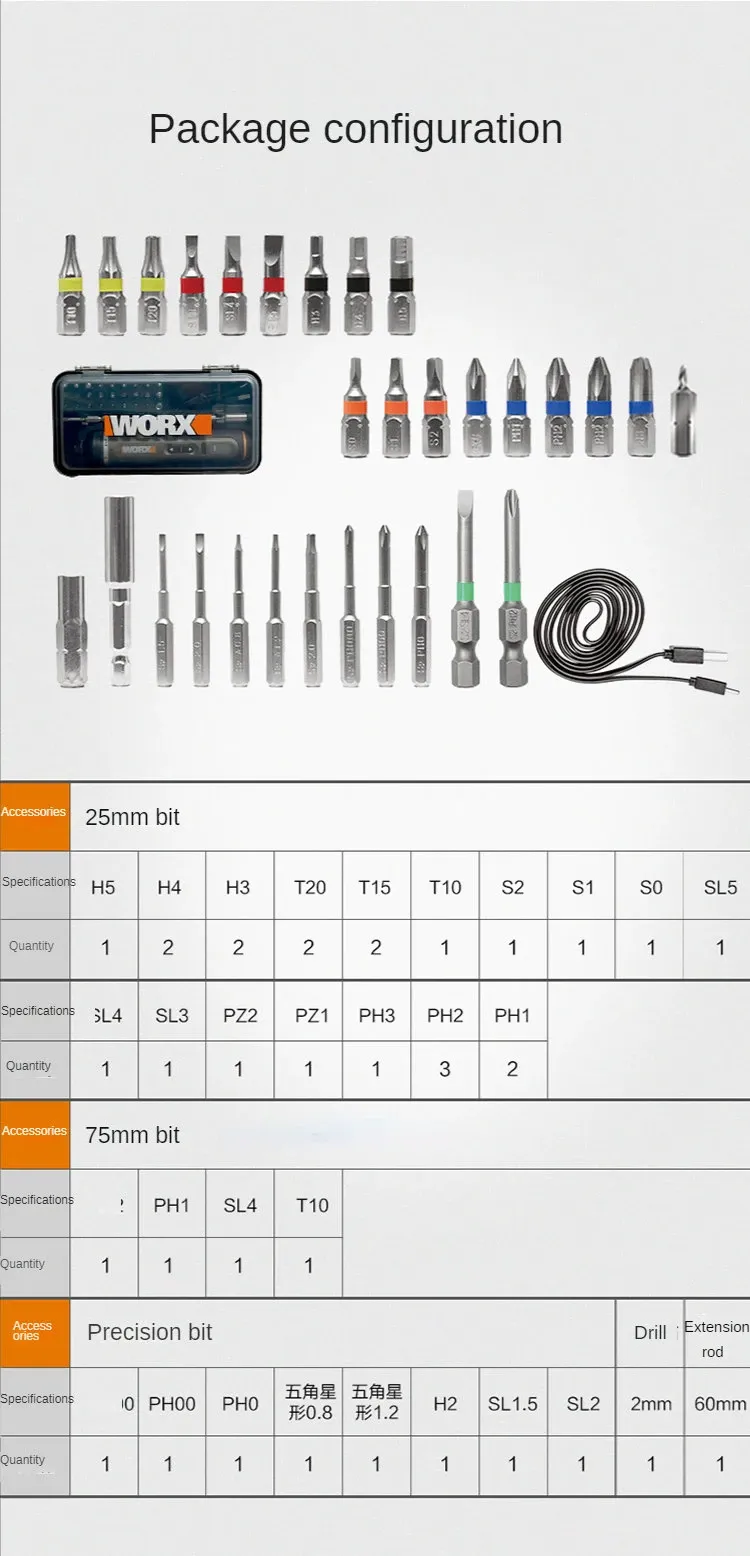 Accessoires et embouts Worx