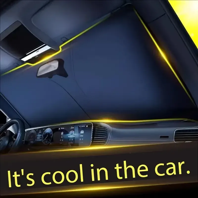 Pare-soleil pliant pour pare-brise de voiture à protection UV automatique 3