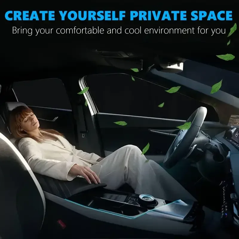 Pare-soleil pliant pour pare-brise de voiture à protection UV automatique 4