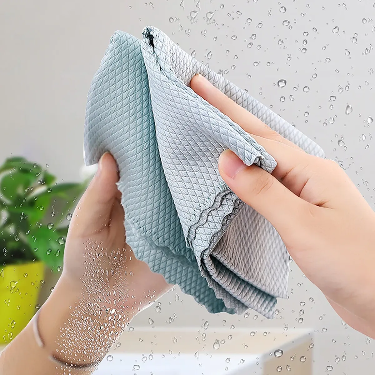 Chiffons de cuisine et de lavage en microfibre