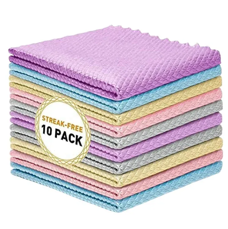 Lot de 5 ou 10 chiffons de nettoyage en microfibre 7