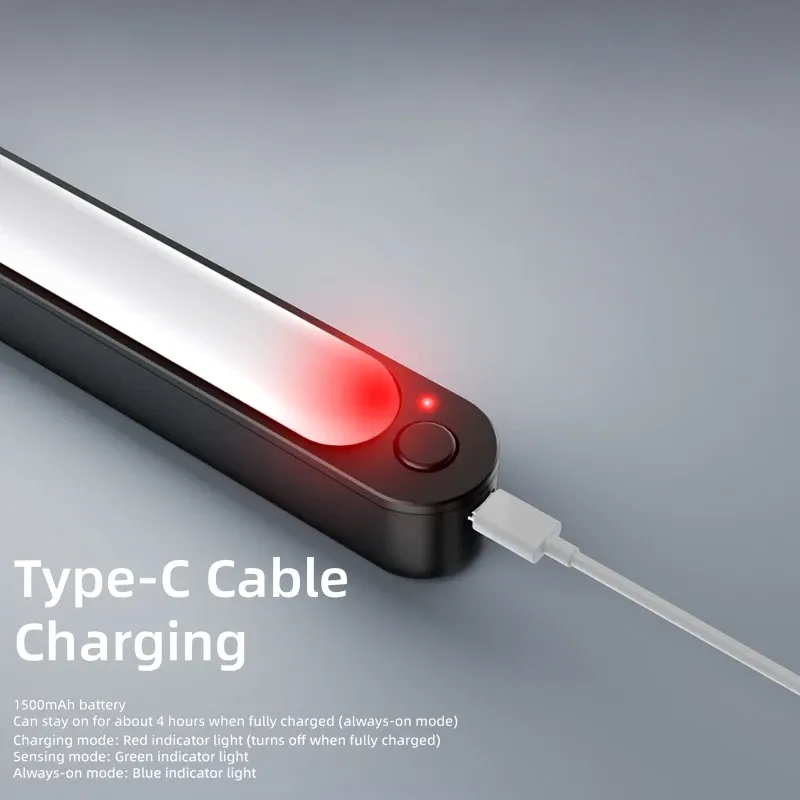 Lampe de coffre automobile SEAMETAL à induction automatique, rechargeable par USB, barre lumineuse à détection magnétique pour plancher, coffre et capot 3