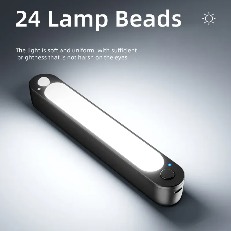 Lampe de coffre automobile SEAMETAL à induction automatique, rechargeable par USB, barre lumineuse à détection magnétique pour plancher, coffre et capot 4