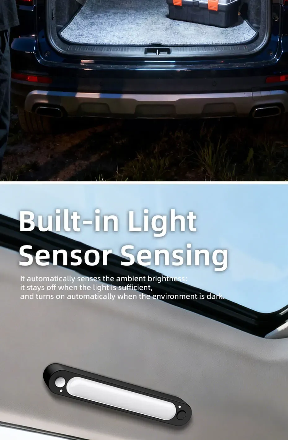 Lampe SEAMETAL installée dans un véhicule