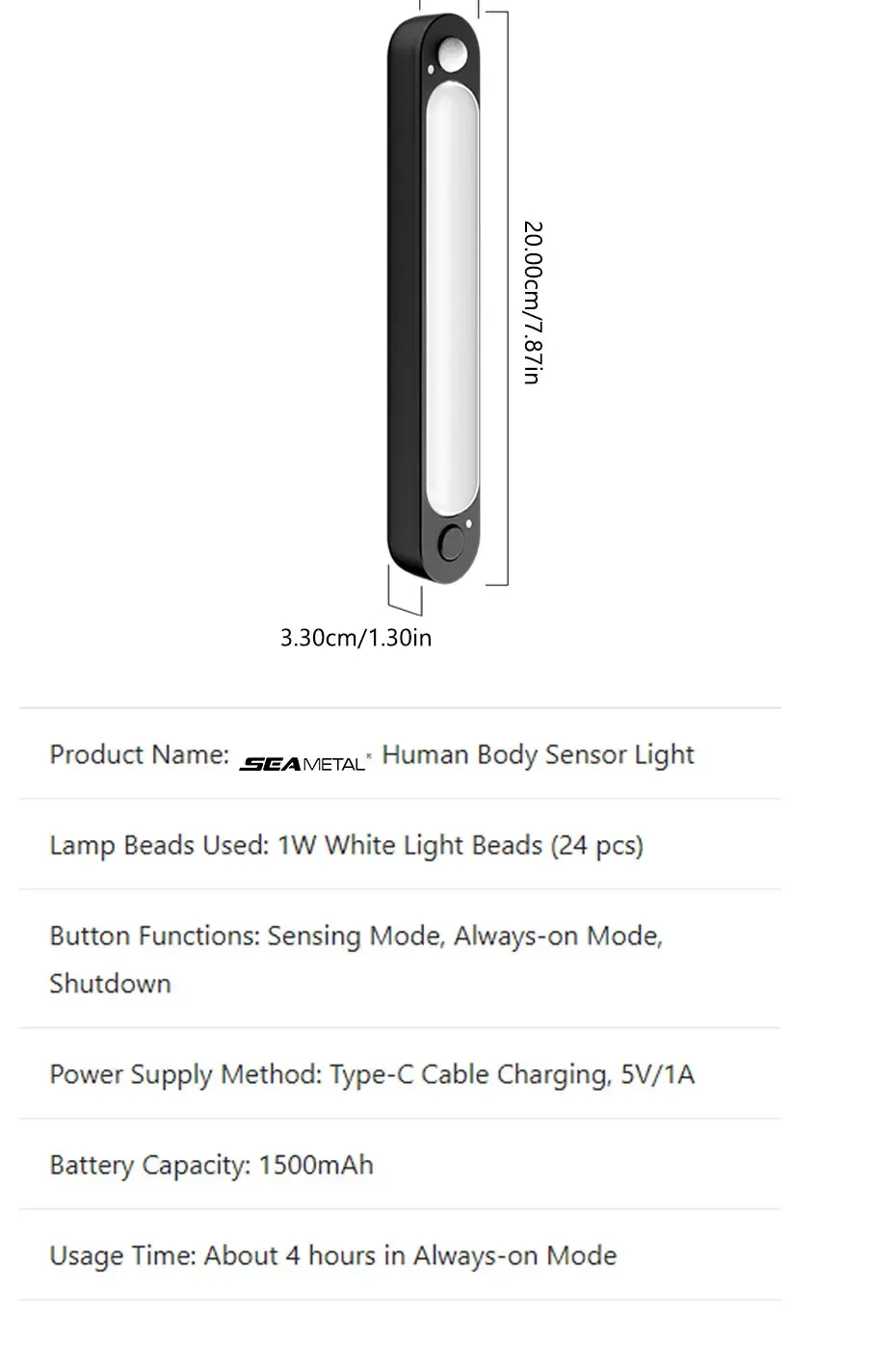 Lampe SEAMETAL, image de présentation