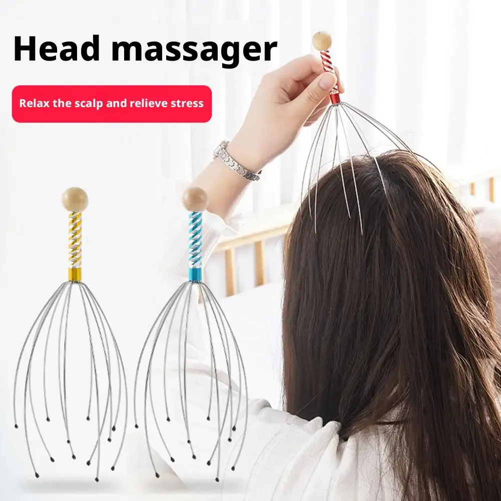 Masseur portable de cuir chevelu en silicone de qualité alimentaire, soulagement de la tension 2