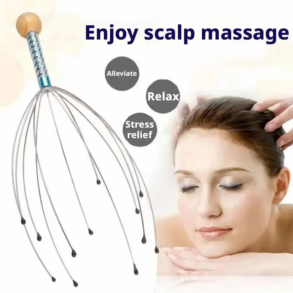 Masseur de cuir chevelu en silicone, détail des tentacules