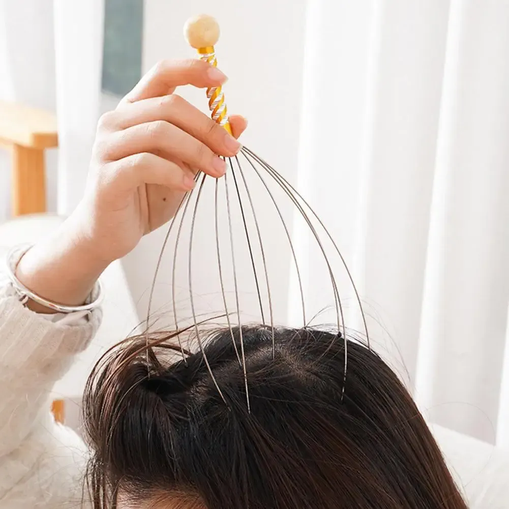 Masseur de cuir chevelu en silicone, vue rapprochée