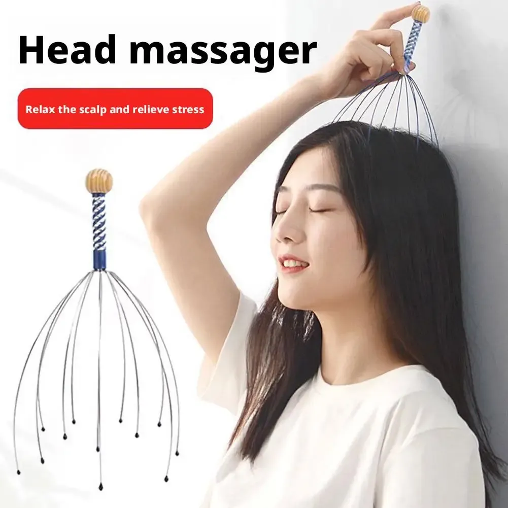 Masseur de cuir chevelu en silicone, prise en main