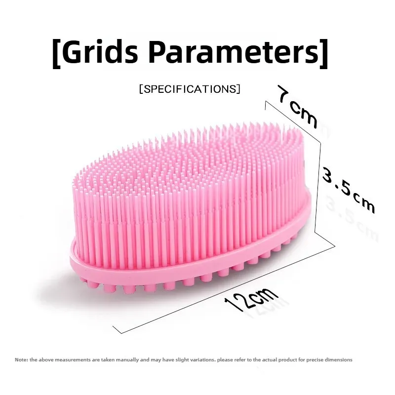 Éponge de bain exfoliante en silicone pour le corps, brosse de massage à sec et de douche 2