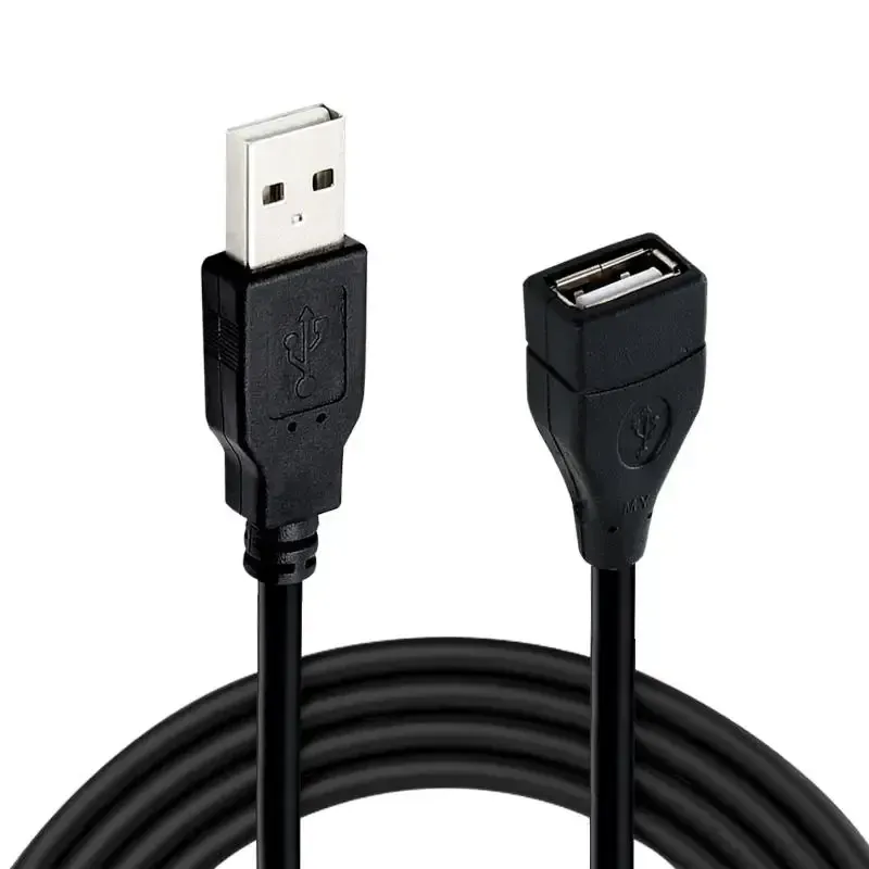 Câble d'extension USB 2.0, 0,6 m, 1 m, 1,5 m, câble de transmission de données haut débit pour projecteur et écran