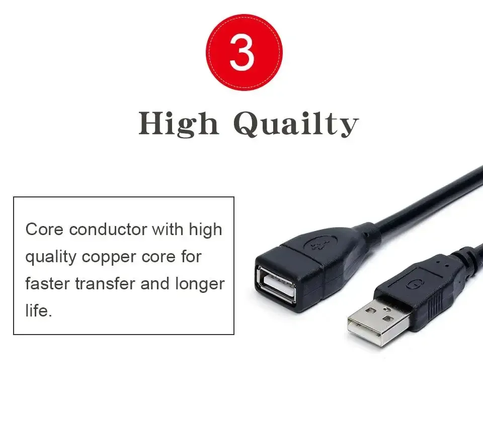 Câble d'extension USB, finition finale