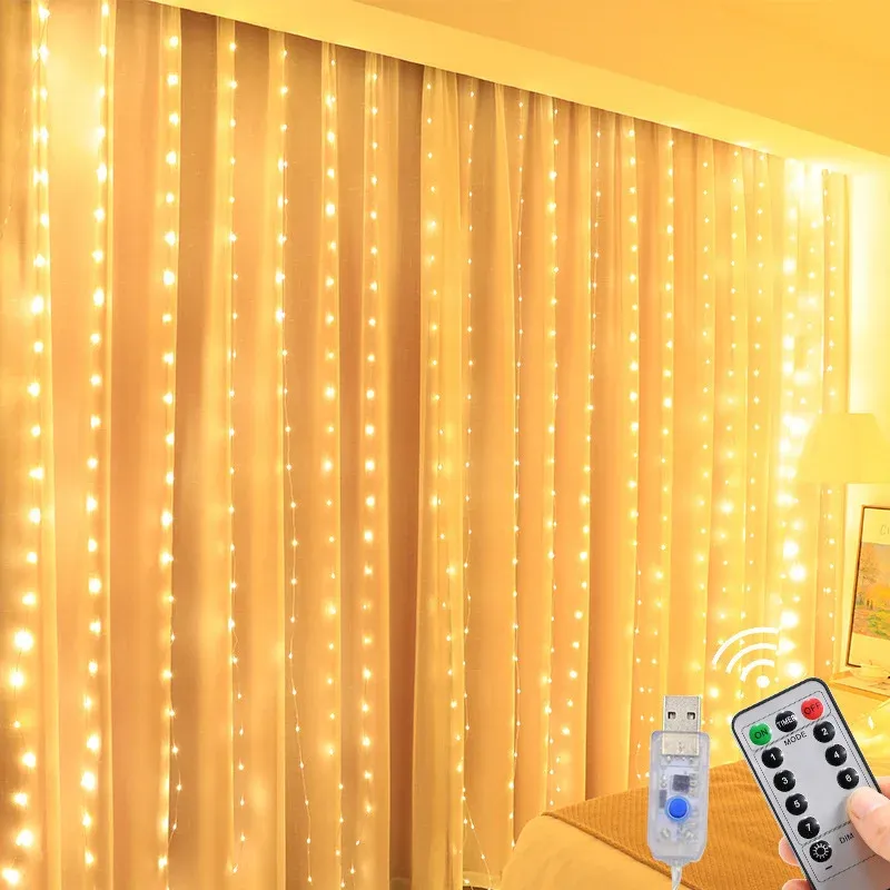 Détail du rideau lumineux LED