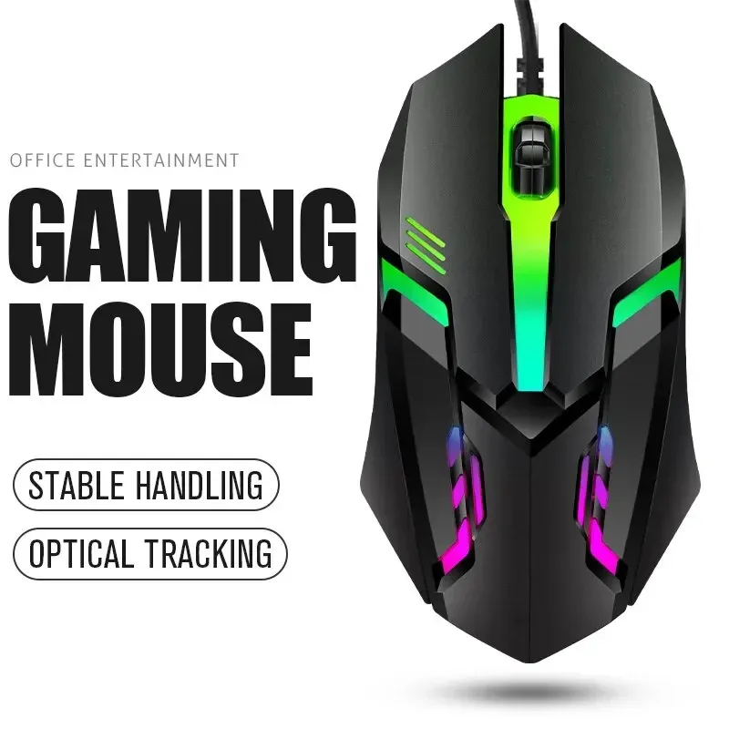Souris de jeu filaire USB 20251 rétro-éclairée LED, design sport identique M01, compatible PC, ordinateur de bureau et portable